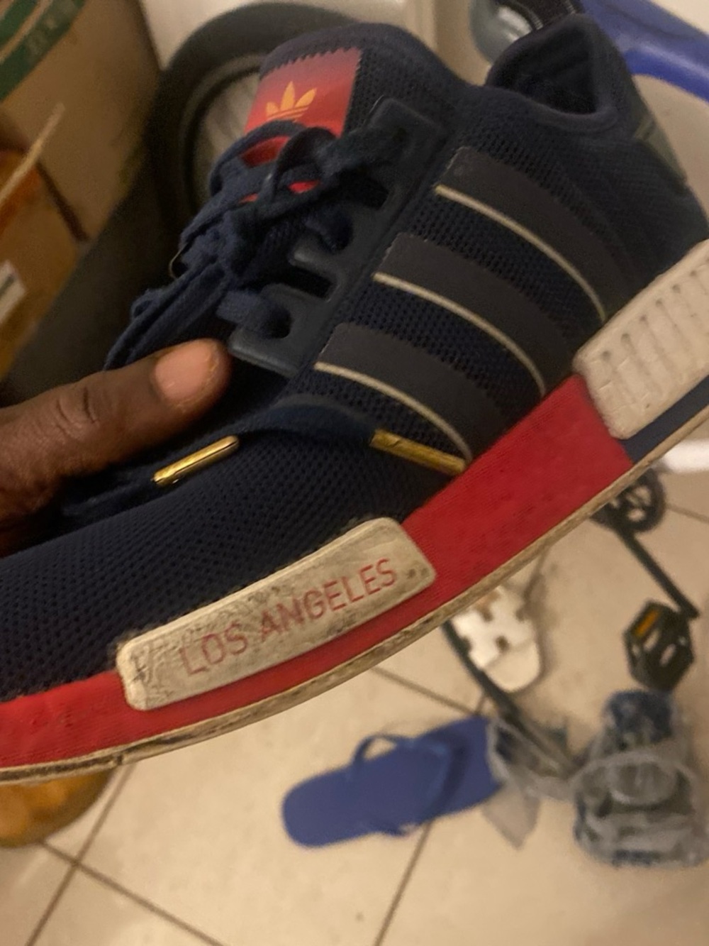 adidas Los Angeles Navy and Red Men's Sneaker